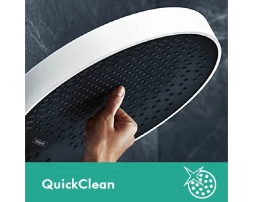 Верхний душ Hansgrohe Rainfinity 26234700, 360 x 360 мм, 3 режима струи, с держателем, белый матовый