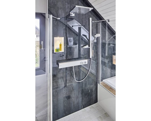 Верхний душ Hansgrohe Raindance 26238990, 300 х 300 мм, 1 режим струи, с держателем, золото