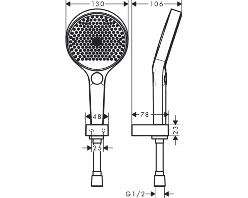 Душевой набор Hansgrohe Rainfinity 130 3jet Porter 26852700, белый матовый