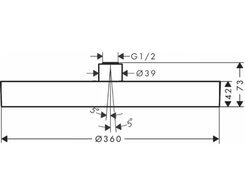 Верхний душ Hansgrohe Rainfinity 26231670, 36 х 36 см, 1 режим струи, без держателя, чёрный матовый