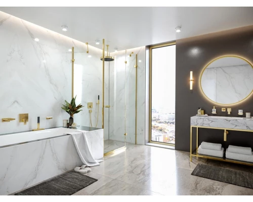 Ручной душ Hansgrohe Rainfinity 100 26866990, 1 тип струи, золото