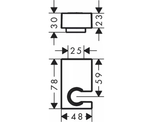 Держатель душа Hansgrohe Porter E 28387140, шлифованная бронза