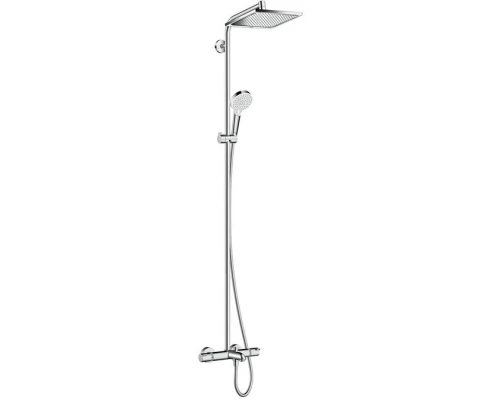 Душевая стойка Hansgrohe Crometta E 240 1jet Showerpipe 27298000 хром с термостатом