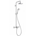 Душевая система Hansgrohe 27352400 Croma Select E 180 2jet, белый/хром