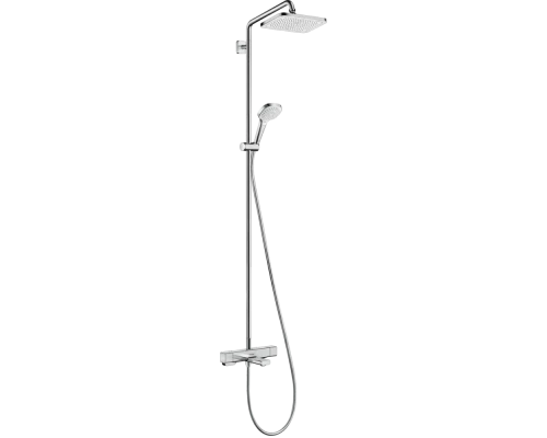 Душевая система Hansgrohe Croma E Showerpipe 280 1jet 27687000 c термостатом и изливом для ванны, хром