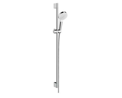 Душевой гарнитур Hansgrohe Crometta 1jet 26537400, штанга 90 см, белый/хром