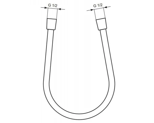 Шланг для душа Ideal Standard Idealflex A3306AA, 125 см, 1/2 х 1/2
