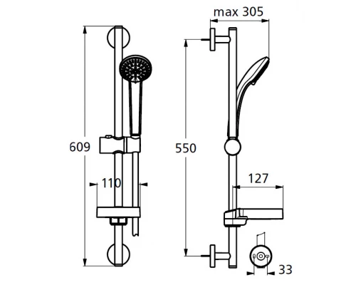 Душевой гарнитур Ideal Standard Idealrain B9503AA