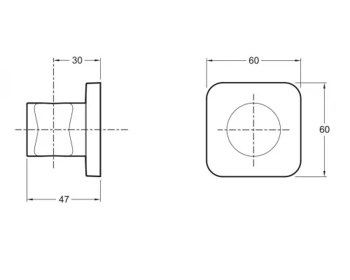 Держатель для ручного душа Jacob Delafon Modulo 8464D-CP квадратный