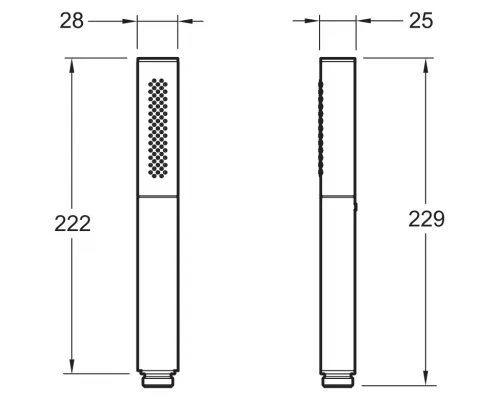 Душевой гарнитур Jacob Delafon Eo E11715-CP, хром, с круглым верхним душем, ø 200 мм