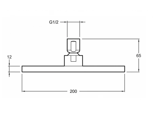 Верхний душ Jacob Delafon Katalyst E13695-CP, 20*20 см, 1 режим струи, без держателя