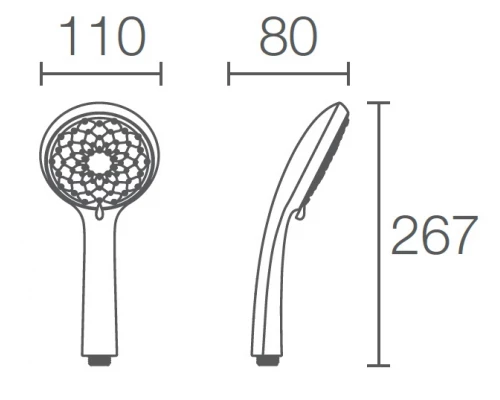 Душевая лейка Jacob Delafon Awaken Organic E72421-CP