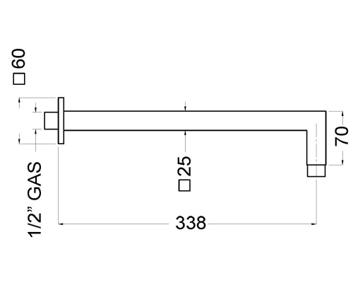 Кронштейн душевой Migliore Kvant Black, 34 см, черный матовый, 30467