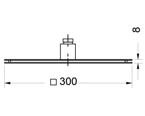 Верхний душ Migliore Kvant Black, 30 х 30 см, черный матовый, 30465