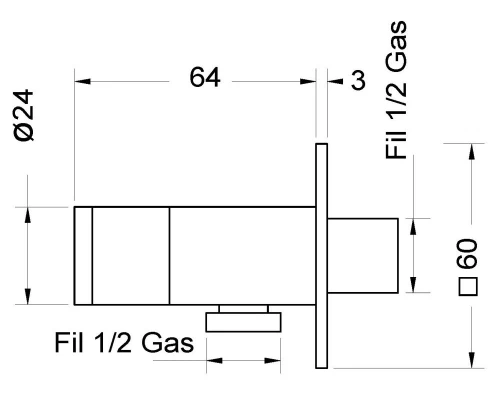 Шланговое подсоединение с держателем Migliore Kvant Black, цвет черный матовый, 30471