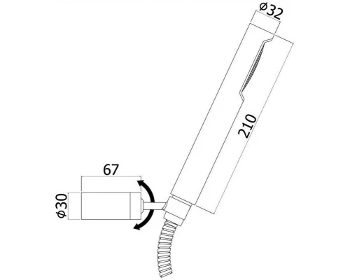 Душевой гарнитур Paffoni Birillo ZDUP036NO, цвет черный матовый