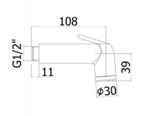 Гигиенический душ Paffoni Minorca ZDOC060CR 3 см, цвет хром