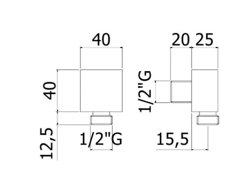 Шланговое подсоединение Paffoni Elys ZACC238CR, хром