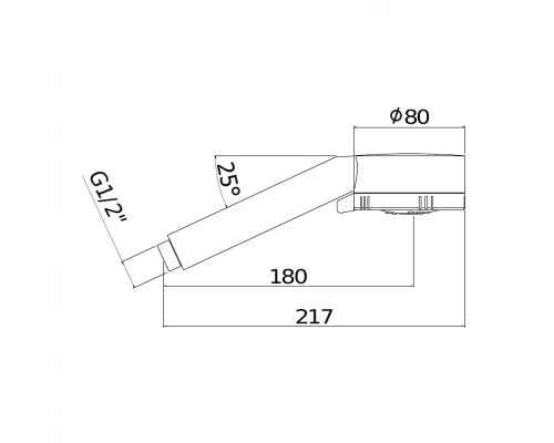 Душевая лейка Paffoni Majorca ZDOC070CR, хром