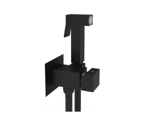 Гигиенический душ Paffoni Tweet Square, со смесителем, черный матовый, ZDUP112NO