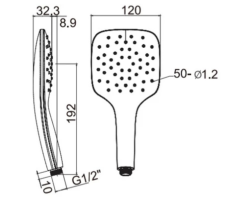 Душевая лейка Ravak Air 959.10 белая, X07P351