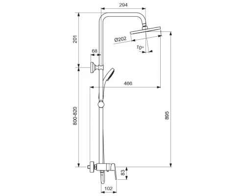 Душевая система Vidima Balance BA271AA