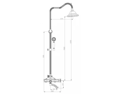 Душевая система ZorG Antic A 103DS-SL, сатин
