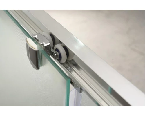 Шторка для ванны BelBagno Unique UNIQUE-VF-2-150/180-140, стекло прозрачное/матовое, цвет профиля хром