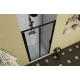 Душевая дверь в нишу Bravat Black Line, 90 x 200 см, складная, стекло прозрачное, профиль черный, BD100.4121B