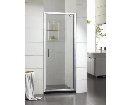 Душевая дверь в нишу Bravat Drop BD080.4110A, 80 x 200 см, распашная, стекло прозрачное, хром