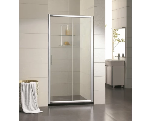 Душевая дверь в нишу Bravat Drop BD120.4100A, 120 x 200 см, раздвижная, стекло прозрачное, хром