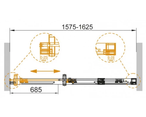 Душевая дверь Cezares Stylus-Soft-BF-1-160-C-Cr 160x195 см с доводчиком