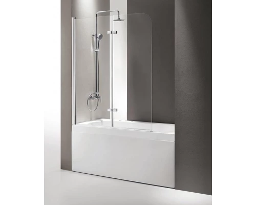 Душевая шторка на ванну Cezares Eco-O-V-21-120/140-C-Cr 120x140 см стекло прозрачное