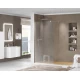 Душевая стенка Cezares Liberta со свободным входом, 110 см, стекло графит, профиль хром, Liberta-L-1-110-GR-Cr