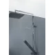 Душевая стенка Cezares Liberta со свободным входом, 110 см, стекло графит, профиль хром, Liberta-L-1-110-GR-Cr