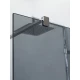 Душевая стенка Cezares Liberta со свободным входом, 110 см, стекло графит, профиль хром, Liberta-L-1-110-GR-Cr