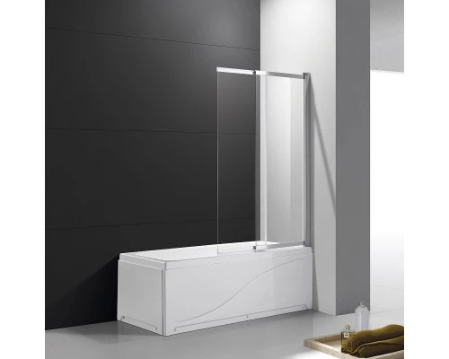 Шторка для ванны Cezares Slider, 100 х 150 см, стекло прозрачное, профиль хром, SLIDER-VF-11-100/150-C-Cr