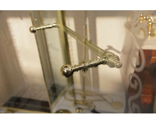 Душевая дверь в проем Cezares RETRO-BF-1-110-PP-Cr, профиль хром, стекло матовое с прозрачным узором