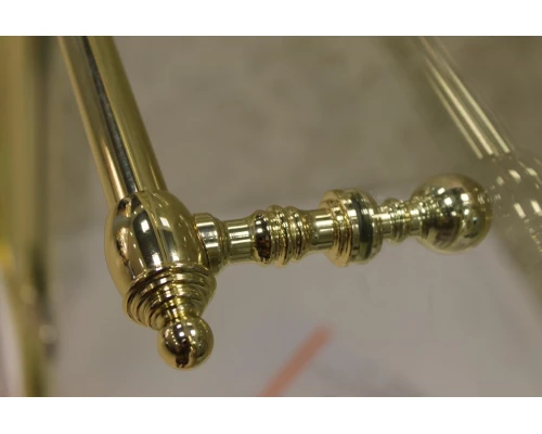 Душевая дверь в проем Cezares RETRO-BF-1-110-PP-Cr, профиль хром, стекло матовое с прозрачным узором