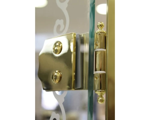 Душевая дверь в проем Cezares RETRO-BF-1-110-PP-Cr, профиль хром, стекло матовое с прозрачным узором