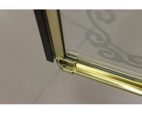 Душевая дверь в проем Cezares RETRO-BF-1-110-PP-Cr, профиль хром, стекло матовое с прозрачным узором