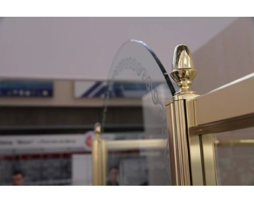 Душевая дверь в проем Cezares RETRO-BF-1-110-PP-Cr, профиль хром, стекло матовое с прозрачным узором