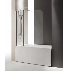 Душевая шторка на ванну Cezares Eco-O-V-11-120/140-C-Cr 120x140 см стекло прозрачное