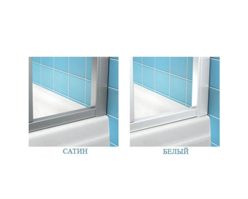 Шторка на ванну Ravak VS3 100, профиль сатин, витраж транспарент, 795P0U00Z1