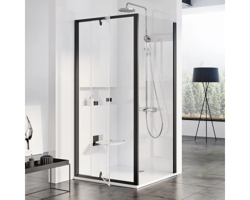 Душевая дверь Ravak Pivot PDOP2-100, профиль черный, витраж транспарент, 03GA0300Z1
