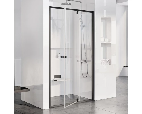 Душевая дверь Ravak Pivot PDOP2-120, профиль черный, витраж транспарент, 03GG0300Z1