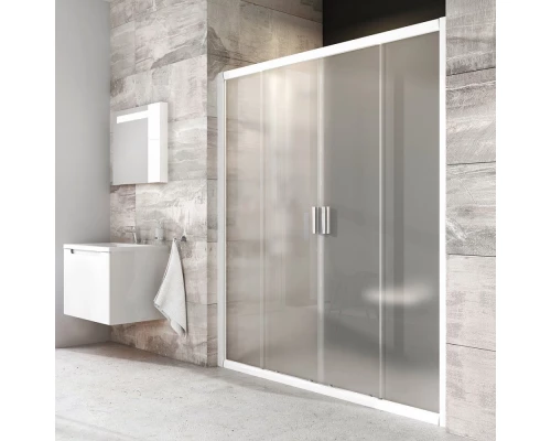 Душевая дверь в нишу Ravak Blix BLDP4-120, профиль белый, витраж грейп, 0YVG0100ZG