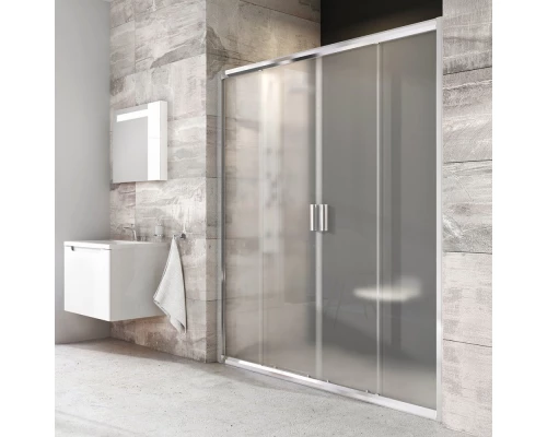Душевая дверь в нишу Ravak Blix BLDP4-120, профиль блестящий, витраж грейп, 0YVG0C00ZG