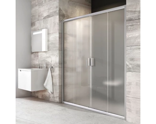 Душевая дверь в нишу Ravak Blix BLDP4-120, профиль сатин, витраж грейп, 0YVG0U00ZG