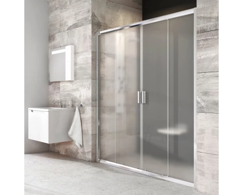 Душевая дверь в нишу Ravak Blix BLDP4-130, профиль блестящий, витраж грейп, 0YVJ0C00ZG